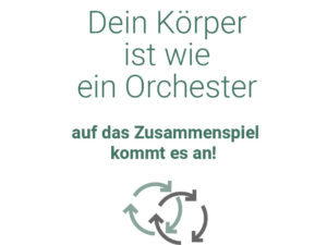 Zitat: Dein Körper ist wie ein Orchester - auf das Zusammenspiel kommt es an.